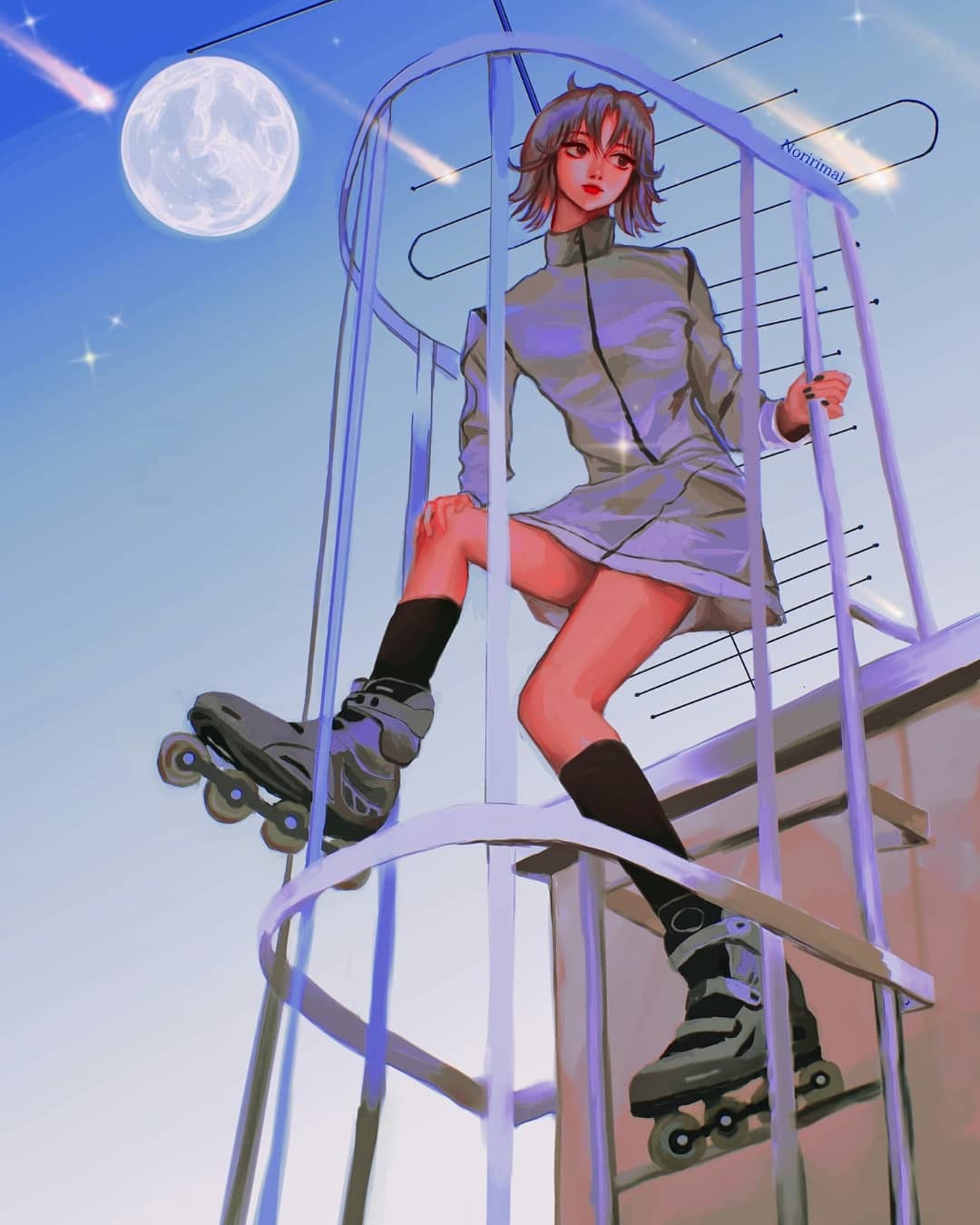 Rollerblading at Moonlight