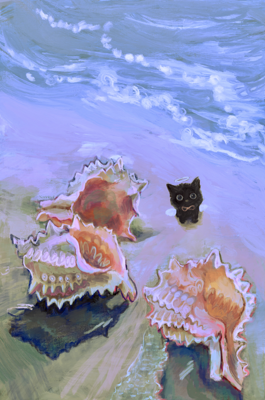 1cm Seashell Cat